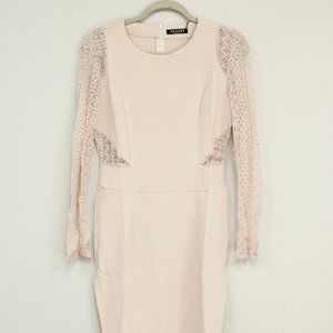 Oeuvre Light Pink Cream Classy Dress Ladies Size 12